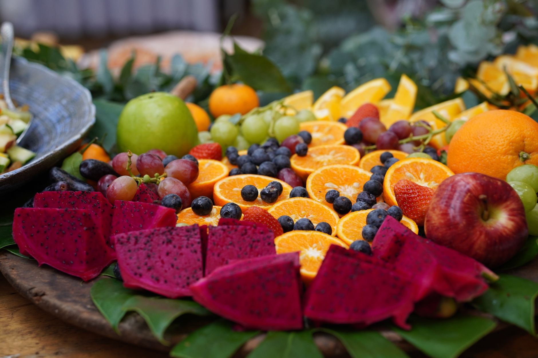 Colourful assortment of fresh fruit