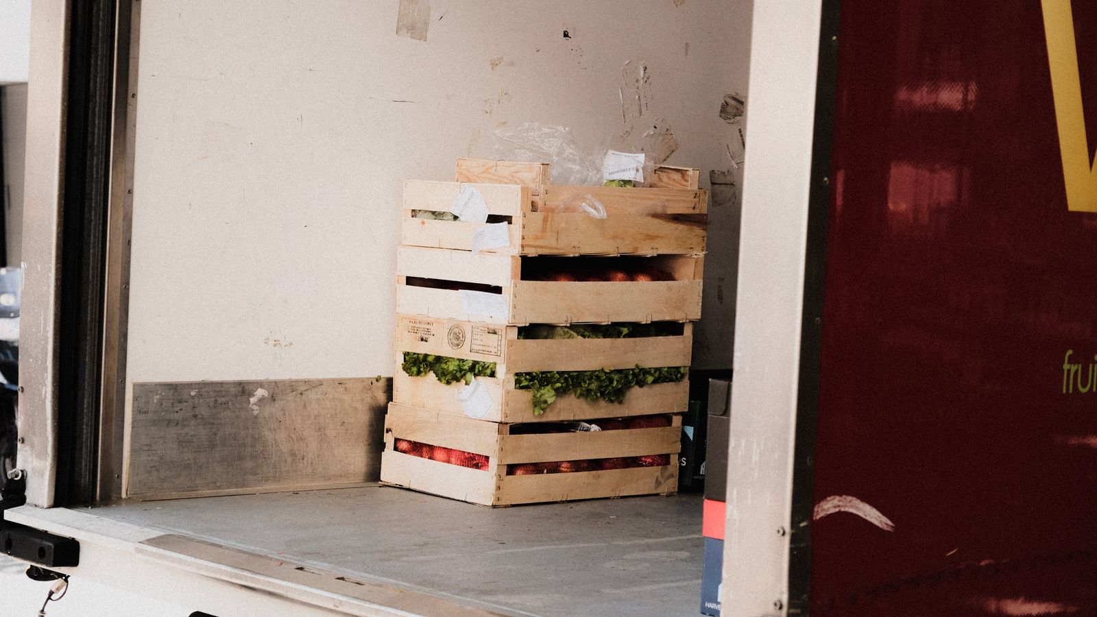 Fresh produce being checked and prepared at the Vala Fresh depot