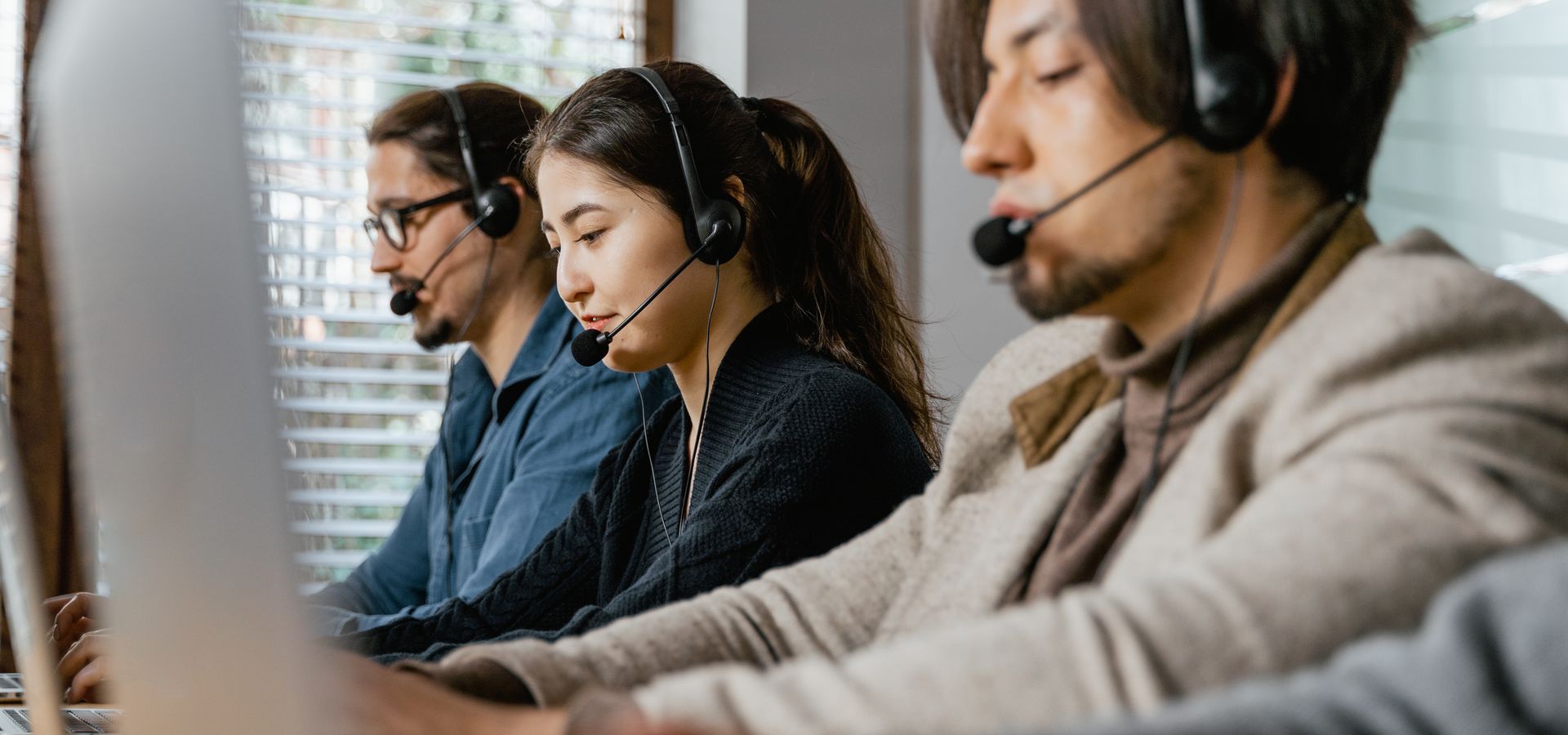 Vala Fresh customer service team wearing headsets